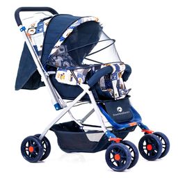 StarAndDaisy Stroller for Boy & Girl 0 to 3 Years / Baby Stroller with Lightweight / Foldable Pram for Baby with 3-Point Safety Harness, Adjustable Backrest, 360° Swivel Wheel, Reversible Handlebar, Extended Mosquito Net image 1