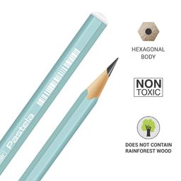 Flair Creative Series Pastela 2B Extra Dark Pencil Box Pack | Ergonomic Hexagonal Body | Included Dust Free Eraser | For Student & Artists | Pack Of 10 Pencils, Ink black image 4