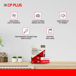 CP PLUS 128GB microSDXC Memory Card Grade UHS-3 Class 10, Up to 70 Mbps Reading & 30 Mbps Writing Speed with High Performance of Data Transfer & Lower Power Consumption for Portable Devices| CP-UM128C image 2