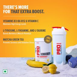 GNC Pro Performance Pre-Workout | 360 gm | 30 Servings | Boosts Energy & Endurance | Improves Focus | Revs Up Recovery | 1.5g L-Arginine | 3.5g Beta-Alanine | 0.2g Caffeine | Lemon image 3