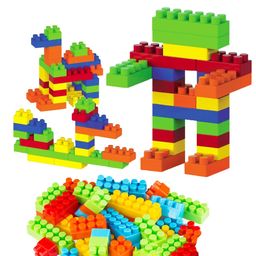 VGRASSP Educational Building Brick Blocks DIY Toy for Kids- 65+ Colorful Blocks for Creative Play, Learn with Fun, Unlock The World of Imagination and Creativity - Multicolor (Brick Blocks) image 4