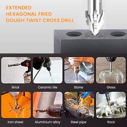 serplex Serplex® Masonry Drill Bit Set 7-Piece Set (3/4/5/6/8/10/12mm) Concrete Drill Bit Set for Glass/Brick/Plastic/Wood/Tile/Etc, Industrial Strength Carbide Drill Bits Tip High-Strength Twist Drill Bit image 3