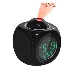 Yancorp Projector Alarm Clock – Digital LED Display, Time & Temperature Projection, 12/24 Hour Format, Snooze Function, Adjustable Brightness, Multi-Function Clock for Bedroom, Home, or Office image 1