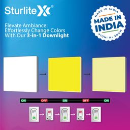 Sturlite Lexxo 22W Square LED Surface Light| 6500K Cool White Color Temperature| 1980 Lumens with CRI Tech for Accurate Color Representation - (Pack of 1) image 4