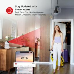 MANOMAY 3MP Smart CCTV Wi-fi Home Security Camera with Pan Tilt 360° View, 2 Way Talk, Cloud Monitor, Motion Detect, Supports SD Card Up to 256 GB, Night Vision, Alexa (3MP Protect Bot) image 4