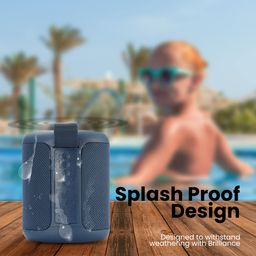 Portronics SoundDrum P 20W Portable Bluetooth Speaker with 6-7 hrs Playback Time, Handsfree Calling, USB Slot, Aux-in Port, Type C Charging (Blue) image 3