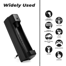 generic Universal Single Li-ion Battery Charger, 110V-220V AC Input, 3.7V Output, 500mA, with Overheat Protection image 2