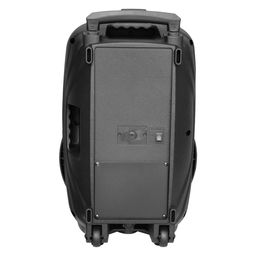 MX Portable Trolley Karaoke Bluetooth Party Speaker with Remote, Built-in Amplifier & Wireless Mic, Rechargeable Battery, FM Radio, USB, SD Card, Aux Input, 15" PA System Power 60 Watts RMS image 3