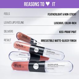 Staze 9To9 Gloss Lock 2-In-1 Liquid Lipstick|Lip Gloss Long-Lasting Fuller & Pump-Up Pigmented Lipstick|Proof & 12Hrs Long Stay With Intense Color Payoff|Lightweight & Comfortable|05 I'M Happy|7G image 5