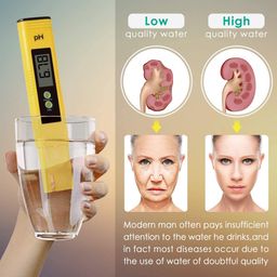 SVE Super Digital PH Meter, PH Meter 0.01 PH High Accuracy Water Quality Tester with 0-14 PH Measurement Range for Household Drinking, Pool and Aquarium Water PH Tester Design with ATC-(Yellow/White) image 5