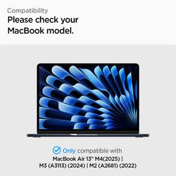 Spigen Glas.tR Slim Full Coverage Screen Protector Guard for MacBook Air 13 inch (M4 2025 / M3 2024 / M2 2023) - 1 Pack image 2
