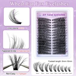 maycreate MAYCREATE® 252PCS Wispy Lash Clusters Natural Eyelash Clusters 60D Cluster Eyelash Extensions 8-16mm Mix Thin & Invisible Lashes Clusters Individual Lashes DIY Lash Extension at Home image 2