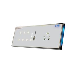 VALUECON i380 6 modular Smart Wifi Switch Board with 4 Switch,1 Fan,1 Socket, C & A type USB charging ports|Finger-touch, App Control, Voice-controlled by Alexa, Google Home, Google Assis (GLDN_GRY) image 3