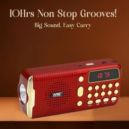 generic MZ M42VP (Portable Bluetooth Speaker) Dynamic Sound with Wireless FM & InBuilt Torch FM Radio (Red) image 5