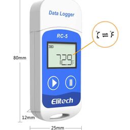 Elitech RC-5 Plastic 32000 Points High Accuracy USB Temperature Data Logger Recorder image 3