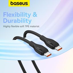 Baseus Pudding Series Type-C to Type-C 100W Fast Charging Data Cable (1.2m, Cluster Black) image 3