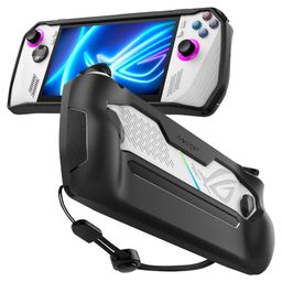 Spigen Rugged Armor for Asus ROG Ally (2023) RC71L Case with Wrist Strap, Shock-Absorption Anti-Scratch, Protective TPU Cover - Matte Black image 1