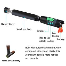 vfltool Visual Fault Locator Kit 50mW 50KM with 2.5mm Universal Connector FC Male to LC Female Adapter, VFL Red Light Pen for Network Cable Test, Fiber Optic Source Tester Detector Meter for FC,SC,ST,LC image 3