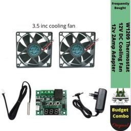 TechSupreme Combo Of W1209 + 12v 2Amp Adapter + 2 Piece 3.5 inch fan For Diy Incubator Electronic Components W1209 thermostat Temperature Sensor and Controller image 3