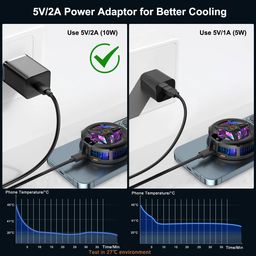 MOBILIFE Magnetic Mobile Cooler, Semiconductor Technology Phone Cooler for iPhone 12/13/14/15/16, 3 Cooling Modes, LCD Display,1/4" Screw Hole, Instant Gaming Fan for iPhone, iPad and Android (Black) image 2