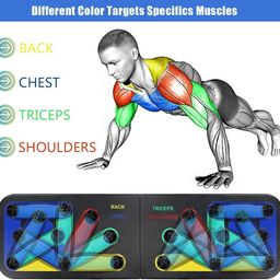 NIRANT Ultimate Push Up System Multi-Position Push Up Board for Total Body Workout Push up Bar workout equipment (Black) image 3
