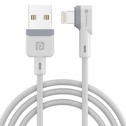 Portronics Konnect L 1.2M POR-1401 Fast Charging 3A 8 Pin USB Cable with Charge & Sync Function (White) image 1