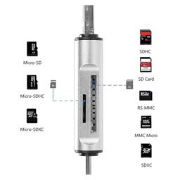 cartup OTG Card Reader Hub with Type-C, USB 3.0 & Micro USB Ports. High-Speed Multi-Card Reader for SD, TF, Micro SD, USB Drives, Portable Design for Gaming, Travel & Work image 4