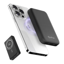 pTron Dynamo Arc 10000mAh 22.5W USB Fast Charging Nano Magnetic Power Bank, 15W Magnetic Wireless Charging, 20W PD/Type C Fast Charging, 3 Outputs/1 Input & Multiple Layers of Protection (Matt Black) image 1