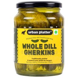Urban Platter Whole Dill Gherkins, 680g [ Sweet & Crunchy. Great for Adding Tang & Flavour to Sauces & Dips. ] image 1