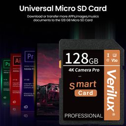 verilux Verilux® 128GB SDXC, 80MB/s Memory Card C10 U3 V30 4K UHD Video Reading, 128GB SD Card with High Performance of Data Transfer & Lower Power, SD Card 128GB for Galaxy, Phones, Cams, Drones image 5