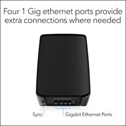 NETGEAR Orbi Tri-Band WiFi 6 Mesh Add-on Satellite (RBS860B) - Works with Orbi RBK863SB - Adds Coverage up to 2,700 sq. ft. - AX6000 (6Gbps) - Black image 4