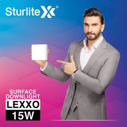 Sturlite Lexxo 15W Square LED Surface Light| 6500k Cool White Color Temperature| 1500 Lumens with CRI Tech for Accurate Color Representation - (Pack of 1) LED Bulb image 2