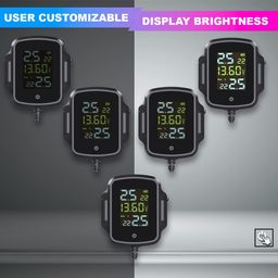 amiciAuto Bike TPMS, 3 in 1 Tyre Pressure Monitoring System for 2 Wheeler with QC 3.0 Fast Charging and Battery Voltage Monitoring image 5