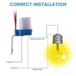 Real Instruments Automatic Day Night On And Off Photocell Sensor Switch 220 Volt 1000watt Load Capacity Waterproof For Lights Water Proof On-off Photocell, Ldr Sensor Switch For Lighting (Pack Of 2) image 2