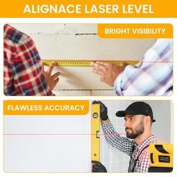 Serplex® 4 in 1 Laser Level Horizontal & Vertical Lines Laser, Cross-Line Laser, 360° Fine Tuning Infrared Laser Level with Folding Tripod and Base, 16Ft Range, Battery Operated, No Battery Included image 4