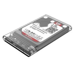 ANCIARY USB 2.0 2.5 Inch SATA to USB External Hard Drive Enclosure HDD / SSD, Transparent Hard Disk Box Enclosure (Pack of 1) DF3 image 2