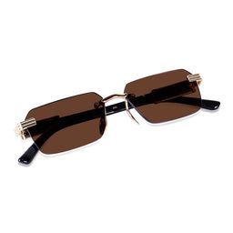 dervin Rectangular Rimless Sunglasses for Men and Women image 3