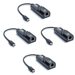 ETZIN USB C to Ethernet Adapter RJ45 Type-C Gigabit Ethernet LAN Network Adapter Type C Gigabit RJ45 LAN Network Compatible with laptops desktops Mak-Boo, EPL-214TC (Pack of 4) image 1