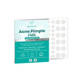 skinside Acne Pimple Patches for Face Pimples | Hydrocolloid Facial Spot Patches with 0.5% Salicylic Acid for Pimple Healing | Invisible Waterproof Absorbs Excess Oil & Pimple Overnight (36 Patches) image 1
