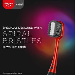 Colgate Visible White O2 Manual Toothbrush - 2 Pcs, Ultra Soft Toothbrush for Adults, Helps prevent Bad Breath, Cavities, Enamel & Gum Problems. image 2