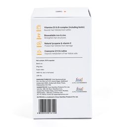 NUTROVA Kerastrength For Men & Women (30 Capsules) With Biotin - Prevents Hair-Fall,Strengthens & Grows Hair With Vitamins A,C,D3,B-Complex,Lycopene Inhibits Hair-Fall Hormone Dht,1 Count image 2