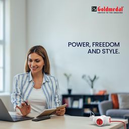 Goldmedal G-Trix 4X1 Spike High Guard Adaptors (White and Red)- 4 Outlet International Sockets, 2-meter Cable, Master Switch with Indicator & Reset Switch with surge Protector for Home & Office image 3