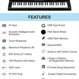 Casio CT-X870IN 61-Key Touch Sensitive Portable Keyboard with Carry Case (Black) image 2