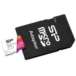 SP Silicon Power Silicon Power 32GB microSDXC UHS-I Micro SD Card with Adapter, Up to 100MB/s Read, Class 10 U1 V10 A1 Full HD Video microSD Memory Card, Elite Series image 2