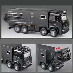 Magicwand 1:24 Scale Die-Cast Nomadisen Navigator Monsterow Truck【Random Color】 with Openable Doors Working Headlights & Tail Lights【Pack of 1】 image 5