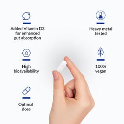 Nutrova Magnesium+D3 Bioavailable Magnesium Bisglycinate Chelate with Vegan Vitamins D3 image 5