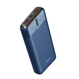 pTron Dynamo Surge 20000mAh 22.5W Fast Charging Power Bank, Supports VOOC/Wrap/Dash USB Charging, 20W PD Fast Charging, 3 Outputs, 1 Input & Multiple Layers of Protection (Blue) image 1
