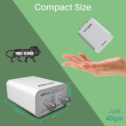 Portronics Adapto 62 POR-1062 USB Wall Adapter with 2.4A Fast Charging Single USB Port Without Cable for All iOS & Android Devices (White) image 4