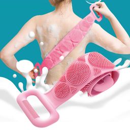 ANTIL'S Silicone Body Back Scrubber, Double-Sided Exfoliating Bath Brush | Deep Cleansing & Massage Belt for Shower & Dead Skin Removal (Medium) image 1