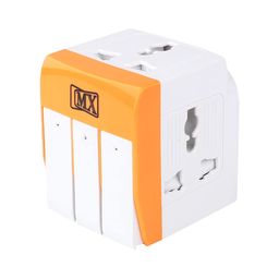 MX 3 Pin Multi Plug Socket - Universal Travel Adapter with Individual Switch Safety Shutter LED Indicator - 3pin 3 Way Plug Extension Socket Universal for Home Office (5A-250V) image 2
